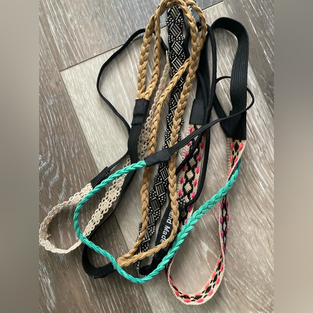Multicolor Braided Headbands Set